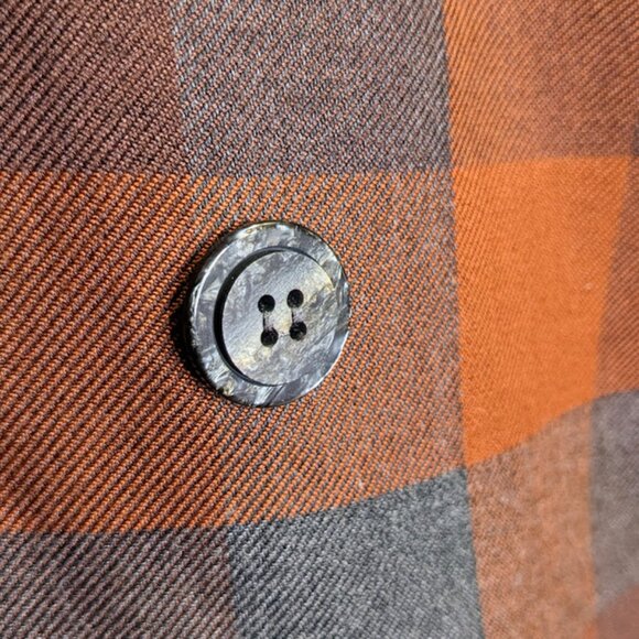 Vintage Petite Sophisticate Fall Plaid Blazer Size 8 Double Breasted 90s Jacket - Picture 6 of 7